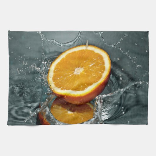 Orange Splash Handtücher (Horizontal)