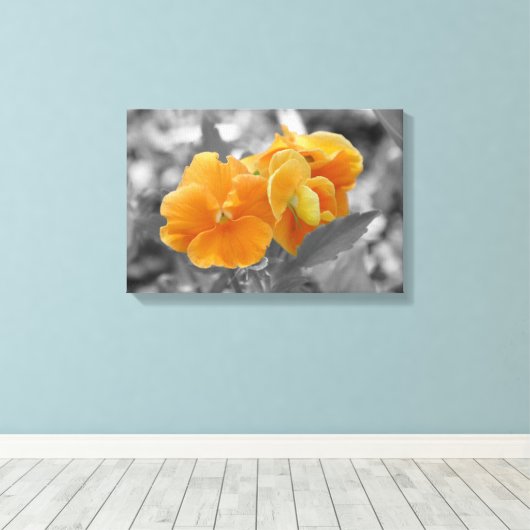 Orange-Splash Leinwanddruck (Insitu (Holzboden))