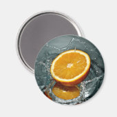 Orange Splash Magnete Magnet (Vorderseite/Rückseite)