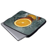 Orange Splash Notebook-Ärmel Laptopschutzhülle (Vorne Knopf)