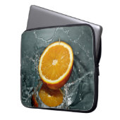 Orange Splash Notebook-Ärmel Laptopschutzhülle (Vorderseite Links)