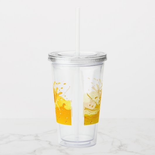 Orange Splash & Orange Slice Acrylic Tumbler Acryltrinkbecher (Rechts)
