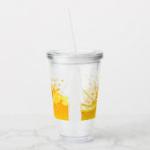 Orange Splash & Orange Slice Acrylic Tumbler Acryltrinkbecher (Links)