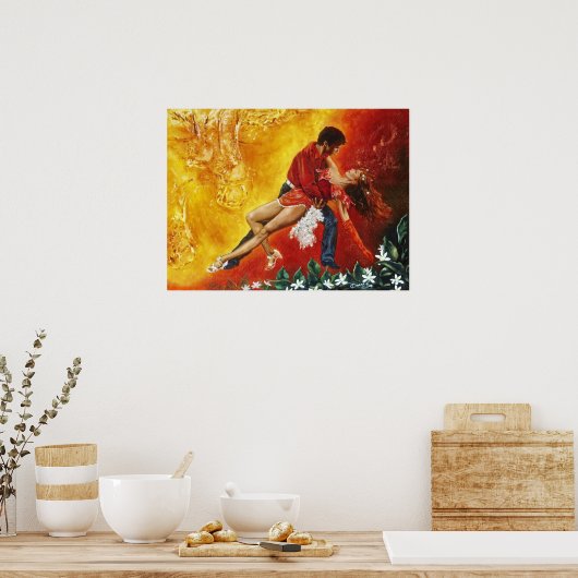 Orange Splash Poster (Küche)