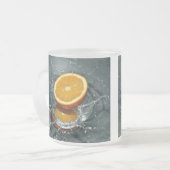 Orange Splash Tasse - wählen Sie Stil & Farbe (Vorderseite Links)
