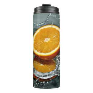Orange Splash Thermosbecher