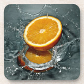 Orange Splash Untersetzer (Vorderseite)