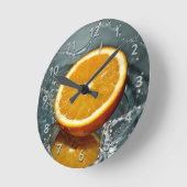 Orange Splash Wanduhr (Winkel)