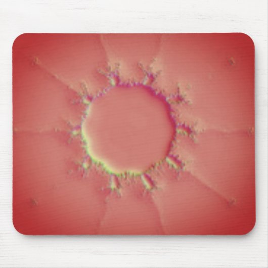 Orange Splat Mandelbrot Fraktal Mousepad (Vorne)