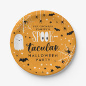 Orange Spooktacular Halloween Party Pappteller (Vorderseite)