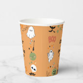 Orange Spooky Ein Niedliches Halloween 1. Geburtst Pappbecher (Rechts)