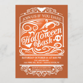 Orange Spooky Gothic Halloween Einladung