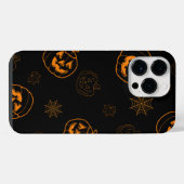Orange Spooky Halloween iPhone Hülle (Rückseite (Horizontal))