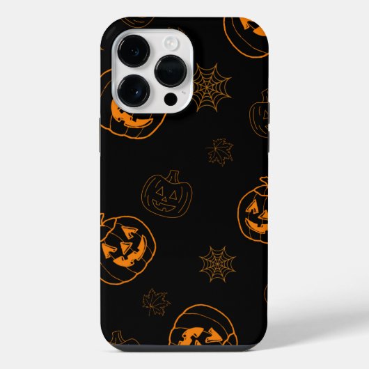 Orange Spooky Halloween iPhone Hülle (Rückseite)