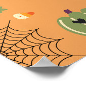 Orange Spooky One Halloween 1st Birthday Welcome  Poster (Ecke)