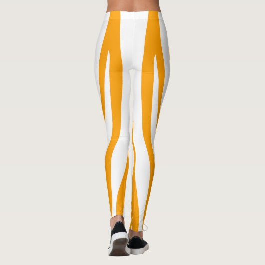 Orange Sport Zebra Leggings (Rückseite)