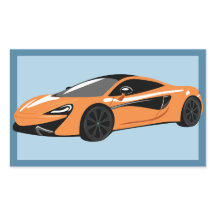 Orange Sports Car Einladung