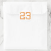 Orange Sports Jerzee Number 23.png Runder Aufkleber (Tasche)