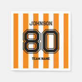 Orange Sports Team Individuelle Name Number Team G Serviette (Vorderseite)