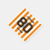 Orange Sports Team Individuelle Name Number Team G Serviette (Ecke)