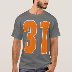 Orange Sports Trikot Nummer 31 Uniform Spieler Fan T-Shirt