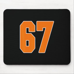 Orange Sports Trikot Nummer 67 Uniform Spieler Fan Mousepad