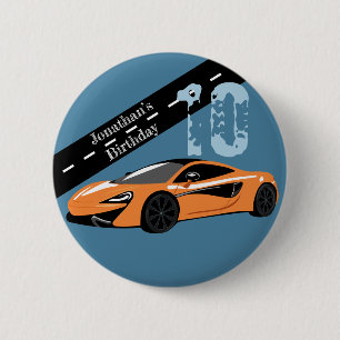 Orange Sportwagen Button