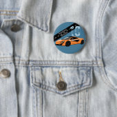Orange Sportwagen Button (Beispiel)
