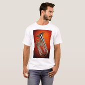 Orange Spotlght Tuba-Shirt T-Shirt (Vorne ganz)