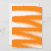 Orange Spray Paint Typografy Foto Abschluss Ankündigung (Rückseite)