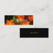 Orange Spring 1 - Blumenbilder Mini Visitenkarte (Vorne/Hinten)