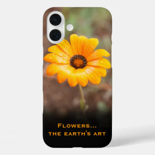 Orange Spring Flash African Daisy Foto Custom iPhone 16 Plus Hülle