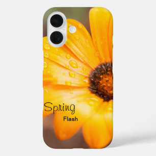 Orange Spring Flash Afrikanische Daisy Foto Custom iPhone 16 Hülle
