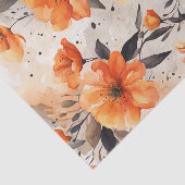Orange Spring Florals 1 Dekoupage Paper Seidenpapier (Ausschnitt)