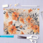 Orange Spring Florals 1 Dekoupage Paper Seidenpapier (Handwerk)