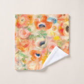 Orange Spring Flowers Badhandtuch Set (Waschlappen)