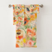 Orange Spring Flowers Badhandtuch Set (Insitu)
