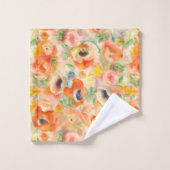 Orange Spring Flowers Badhandtuch Set (Waschlappen)