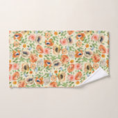 Orange Spring Flowers Badhandtuch Set (Handtuch)