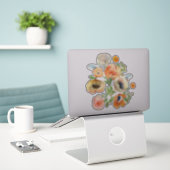 Orange Spring Flowers Bouquet Aufkleber (Laptop auf Schreibtisch)