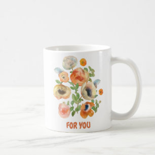 Orange Spring Flowers Bouquet für Sie Kaffeetasse