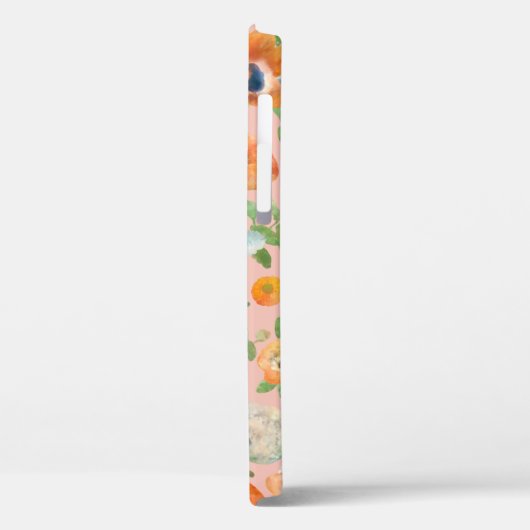 Orange Spring Flowers Case-Mate iPhone Hülle (Rückseite / Links)