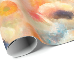 Orange Spring Flowers Geschenkpapier