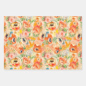 Orange Spring Flowers Geschenkpapier Set (Vorderseite 3)