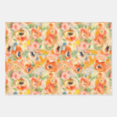 Orange Spring Flowers Geschenkpapier Set (Vorderseite 2)