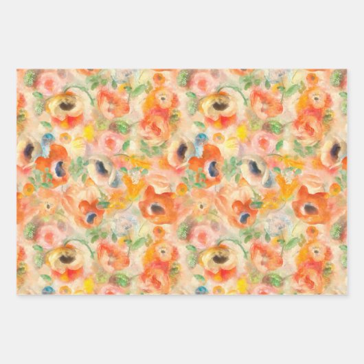 Orange Spring Flowers Geschenkpapier Set (Vorderseite 2)