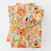 Orange Spring Flowers Geschenkpapier Set (Beispiel)
