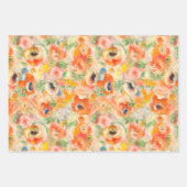Orange Spring Flowers Geschenkpapier Set (Vorderseite)