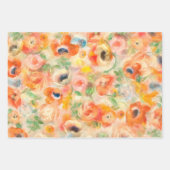 Orange Spring Flowers Geschenkpapier Set (Vorderseite)