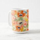Orange Spring Flowers Kaffeetasse (Vorderseite Links)